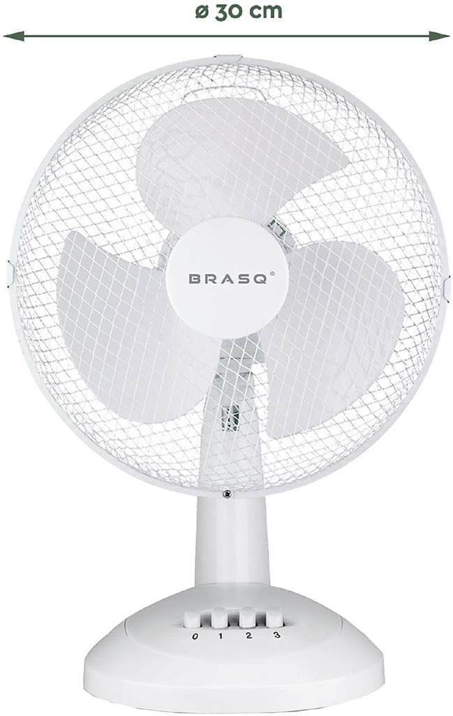 Tafelventilator Brasq F400 Ø30cm wit
