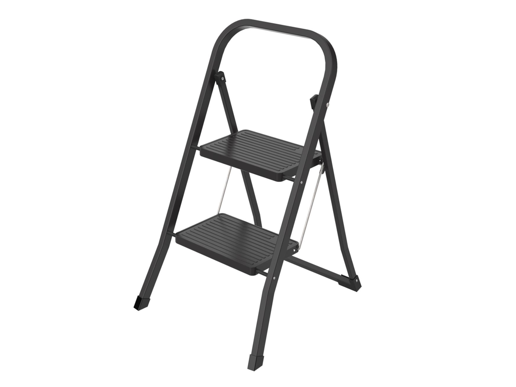 Trapladder Brasq SL200 metaal 2 treden zwart