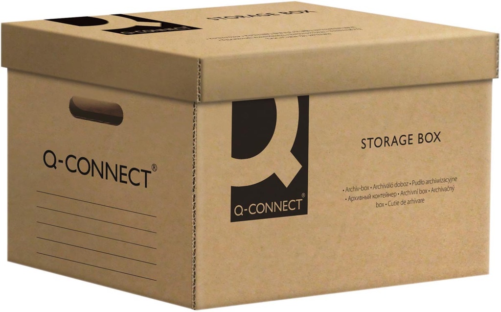Archiefcontainer Q-Connect karton 51,5x30,5x35cm bruin