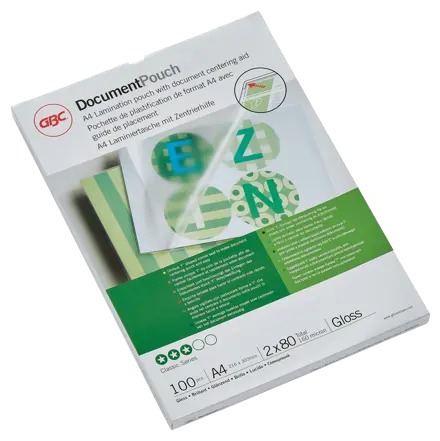 Lamineerhoes GBC A4 2x80µ glanzend (100)