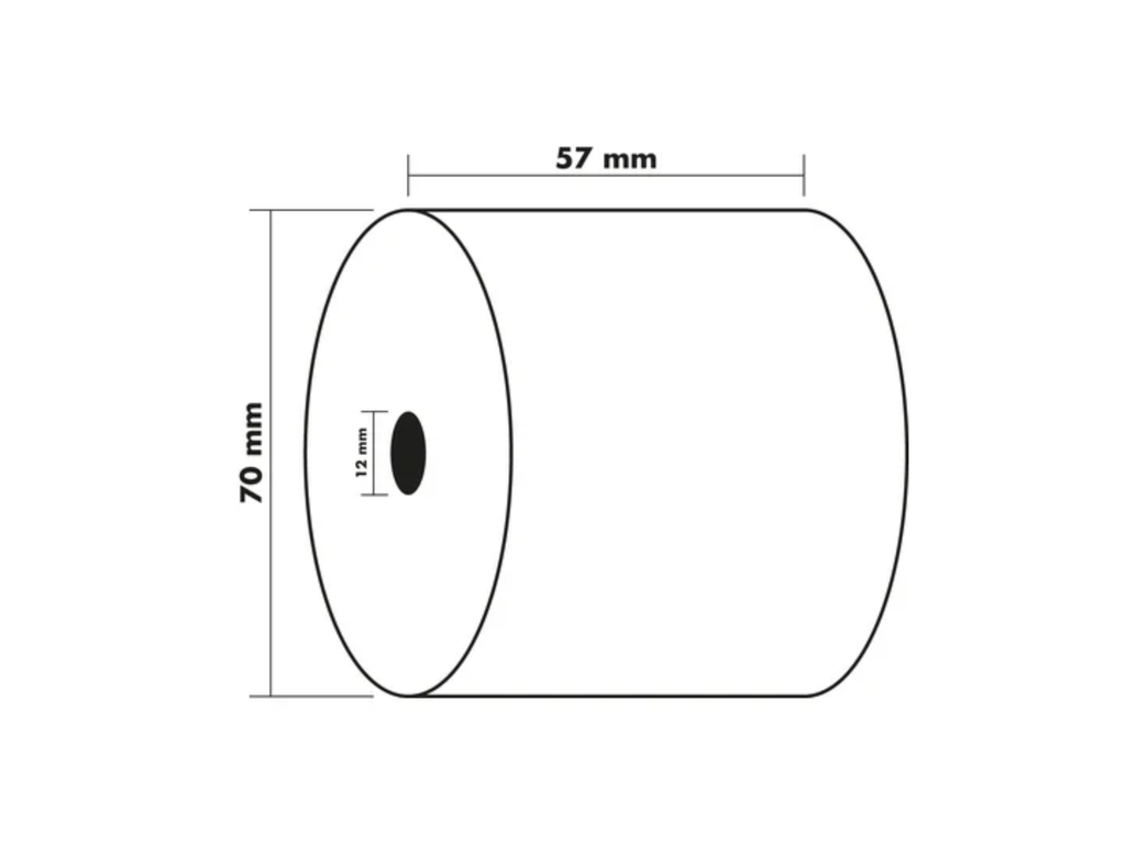 Papierrol Exacompta 57x70x12 60gr offset extra wit