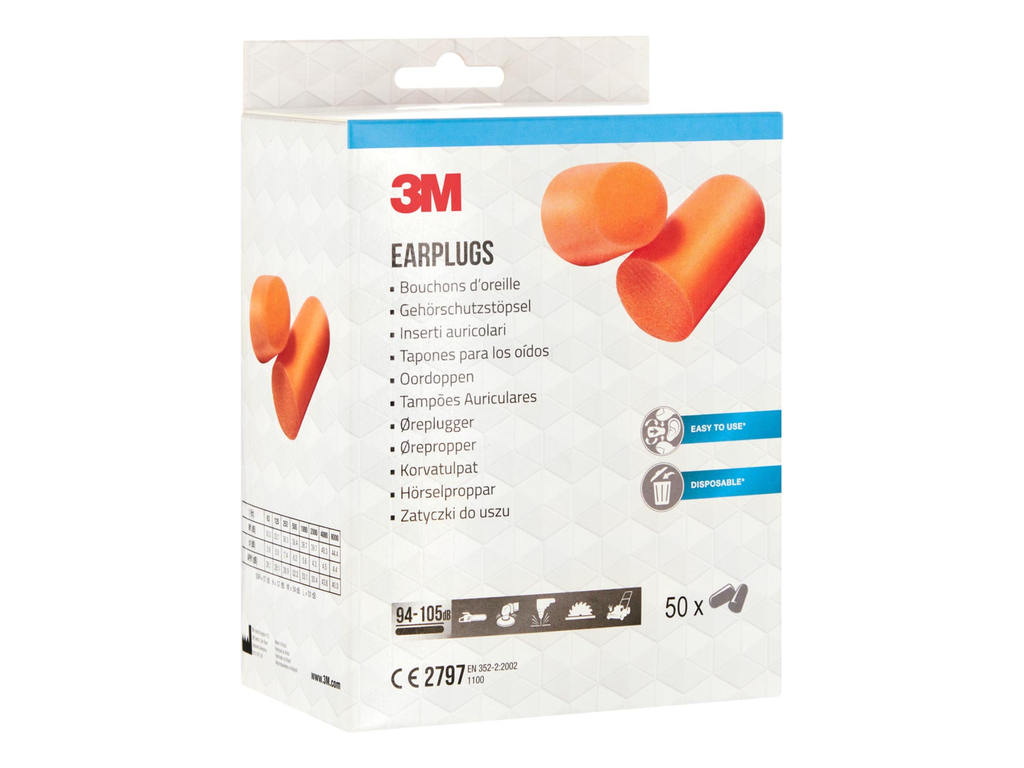 Oordoppen 3M 1100 geluidsdemping 37dB kartonnen verpakking (50)