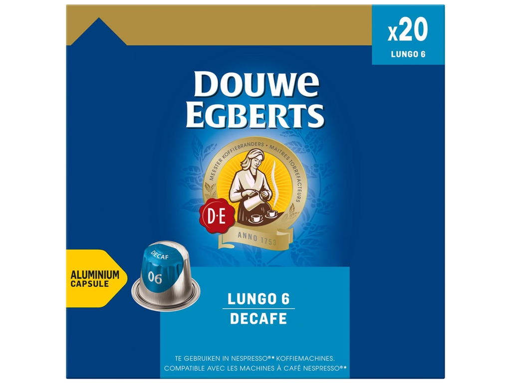 Koffiecapsules Douwe Egberts Lungo Decaf (20)