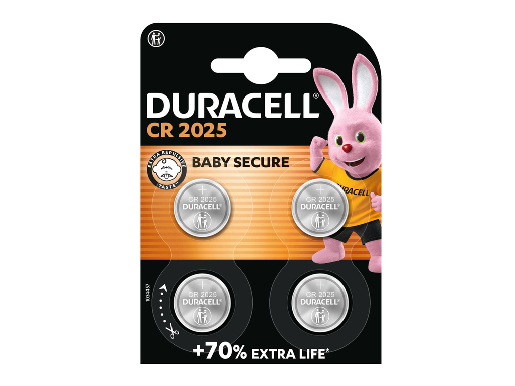 Knoopcelbatterij Duracell Specialty Electronics CR2025 (4)