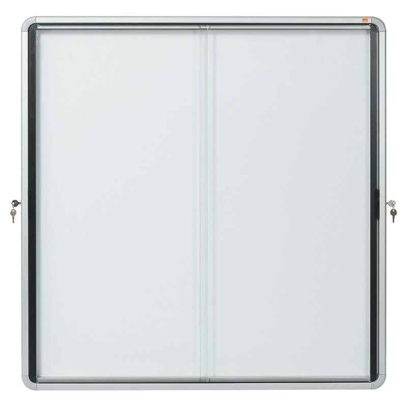 Binnenvitrine Nobo magnetisch met schuifdeur 12xA4