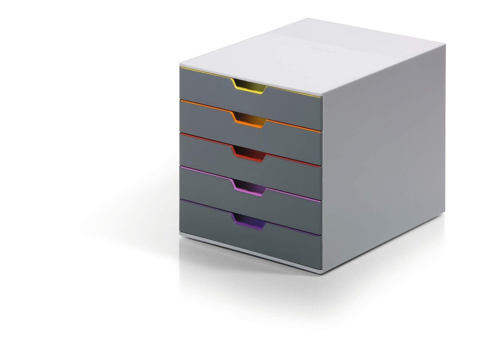Ladenblok Durable Varicolor 5 gesloten laden grijs/assorti (760527)