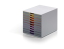 Ladenblok Durable Varicolor 10 gesloten laden grijs/assorti (76127)