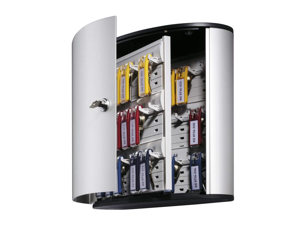 Sleutelkast Durable Key Box 36 sleutels met cilinderslot metaal-zilver (D195223)