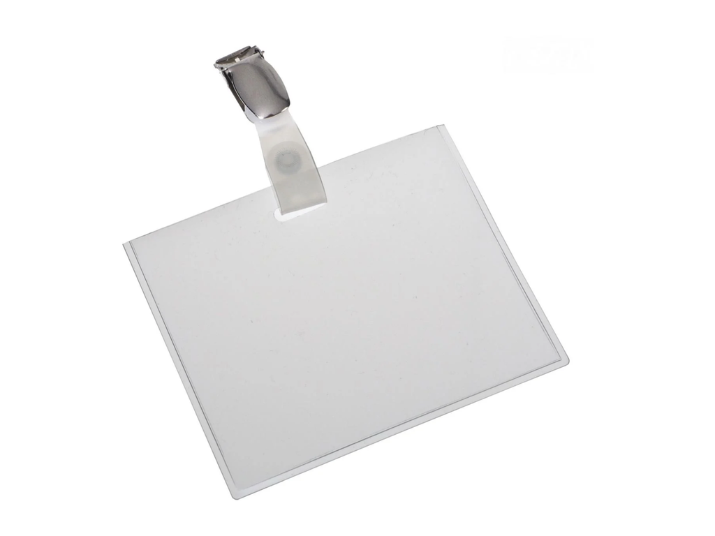 Badgehouder met strip en clip Europel 90x60mm gesloten