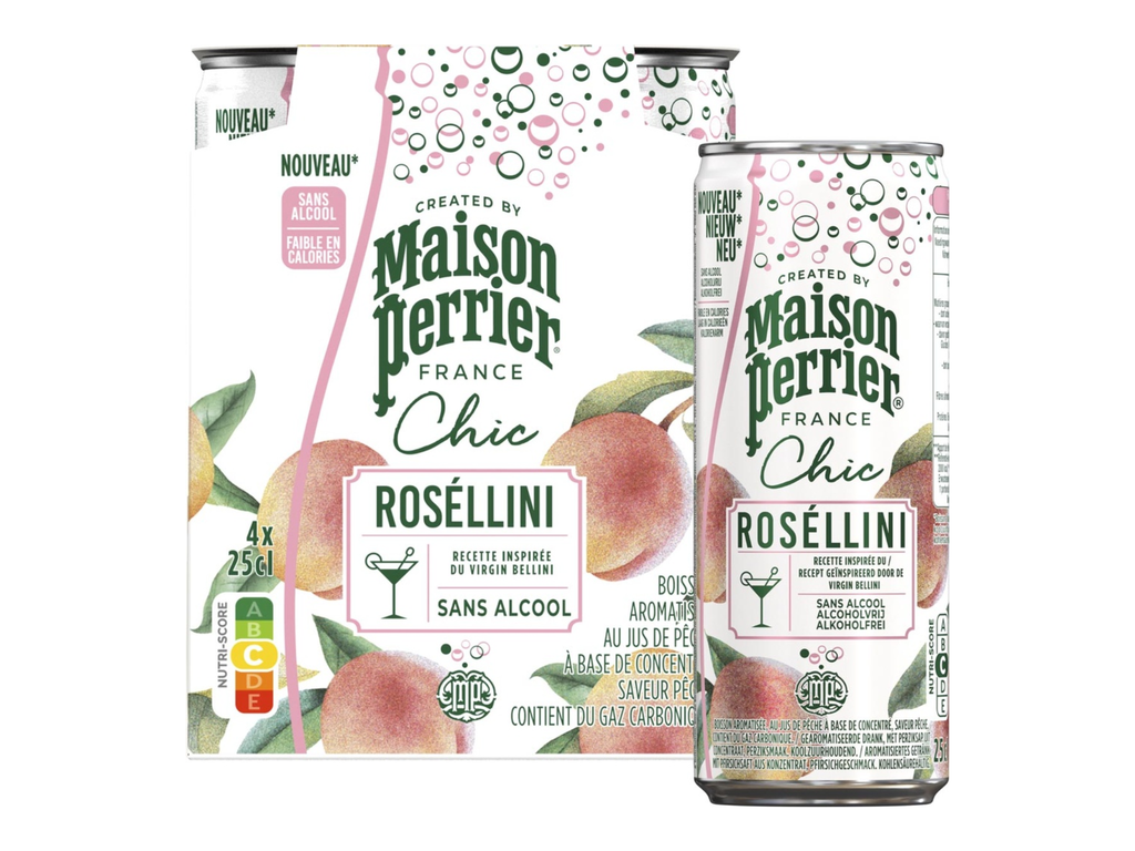 Mocktail Maison Perrier Roséllini perzik blik 25cl (4)