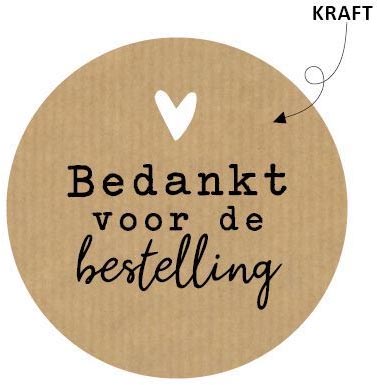 Etiketten KP "Bedankt voor de bestelling" Ø50mm (250)