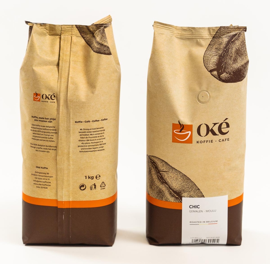 Koffie Oké Koffie Chic gemalen 1kg