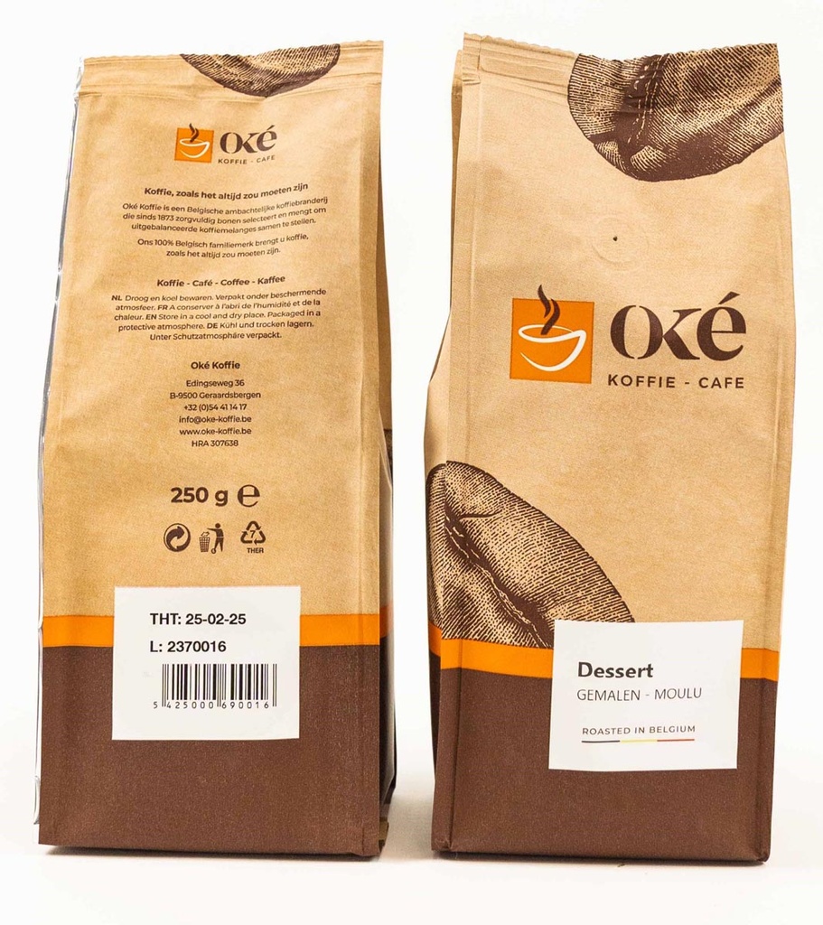 Koffie Oké Koffie Dessert gemalen 250g
