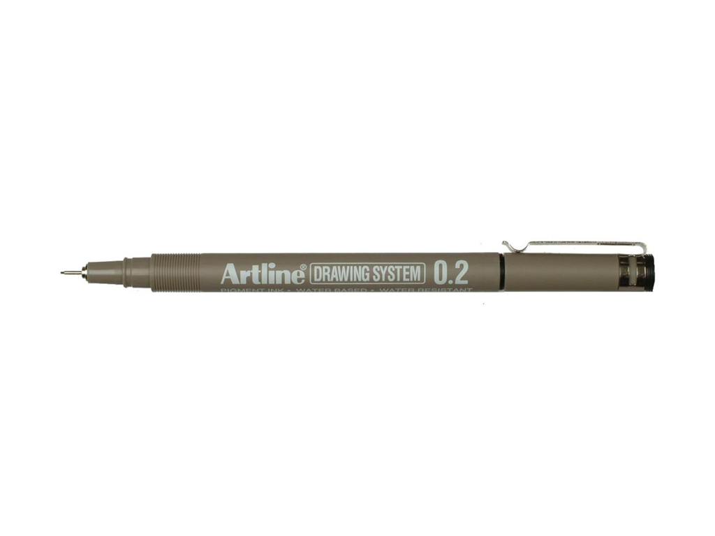 Fineliner Artline Drawing System 0,2mm zwart