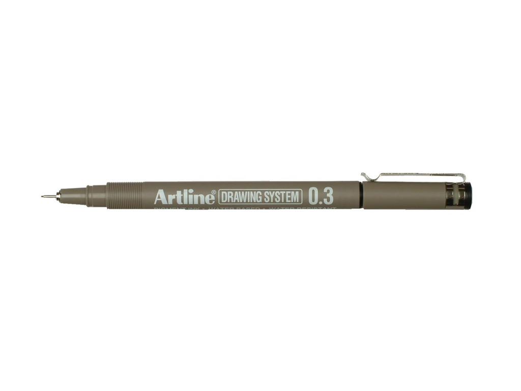 Fineliner Artline Drawing System 0,3mm zwart