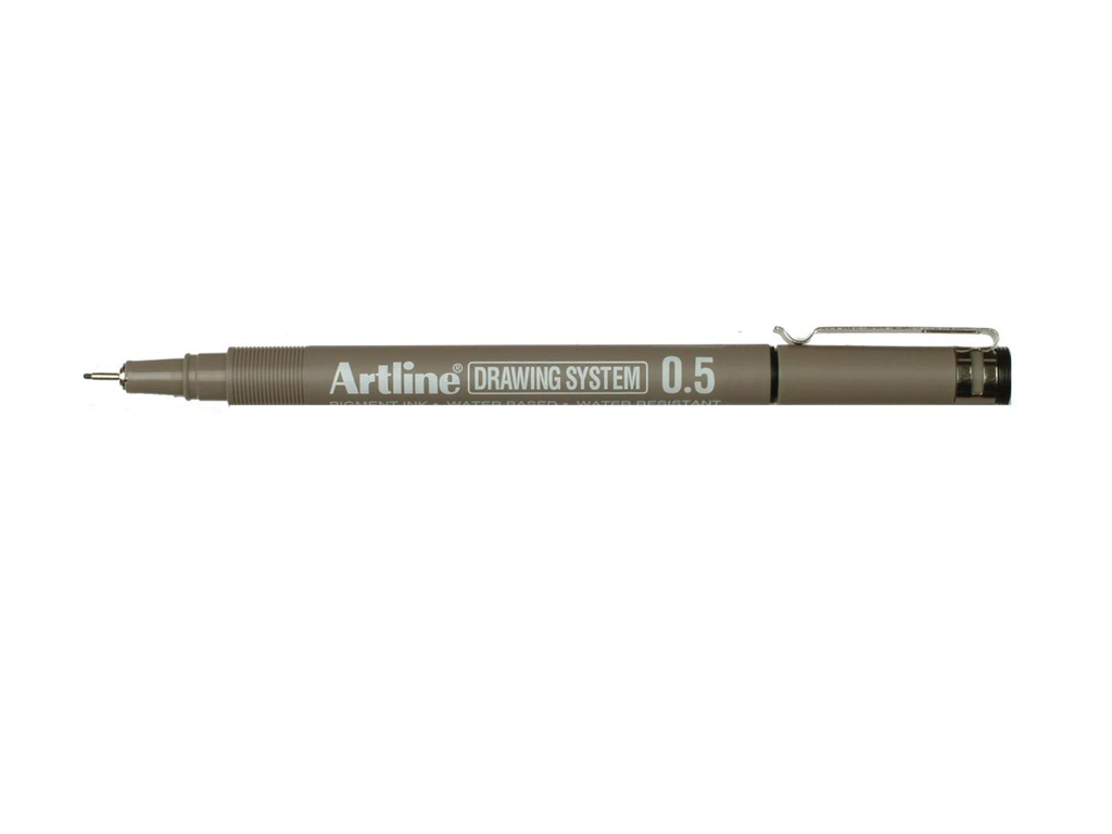 Fineliner Artline Drawing System 0,5mm zwart