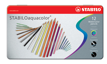Kleurpotlood Stabilo Aquacolor assorti (12)