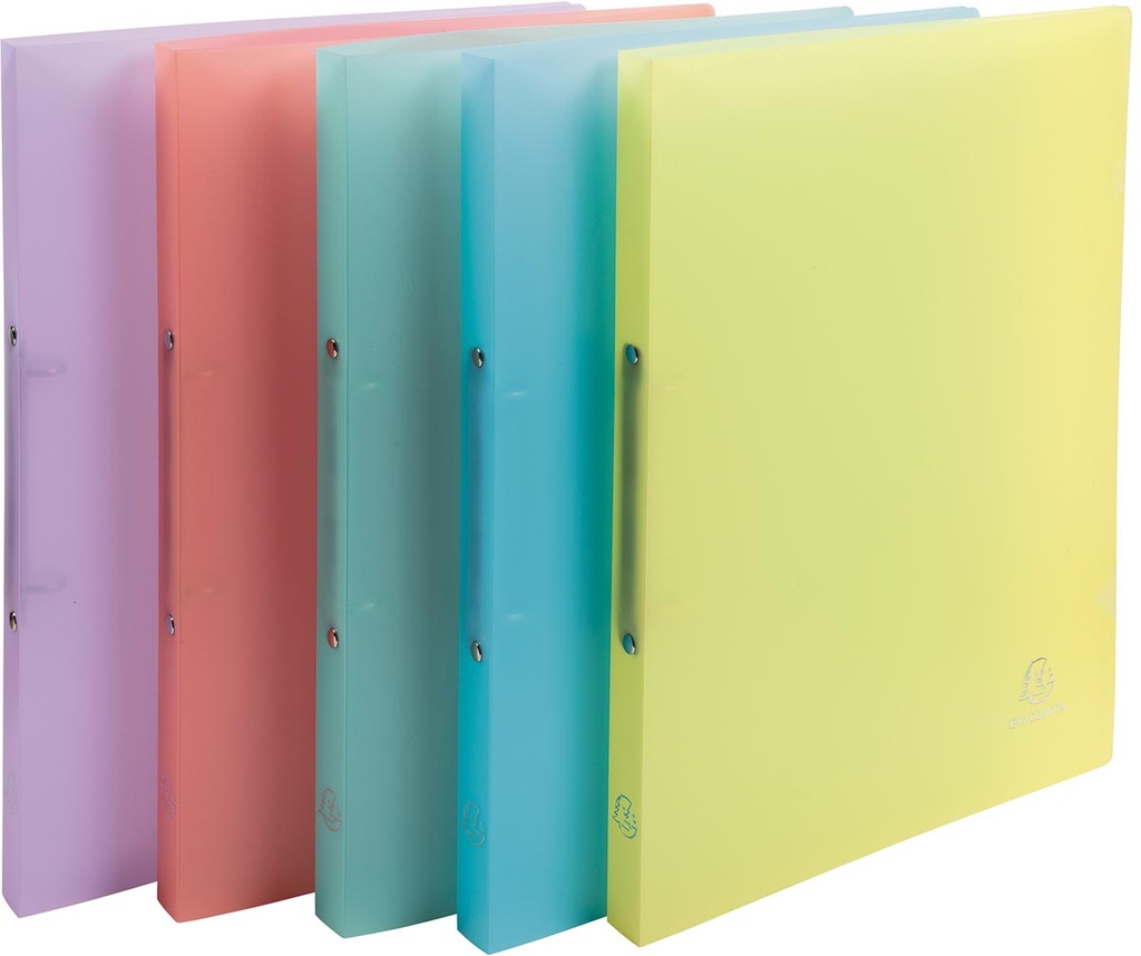 Ringmap Exacompta Chromaline A4 PP 2 O-ringen 15mm rug 20mm pastel assorti