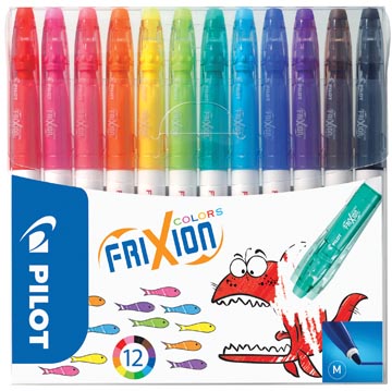 Viltstift Pilot FriXion Colors medium assorti (12)