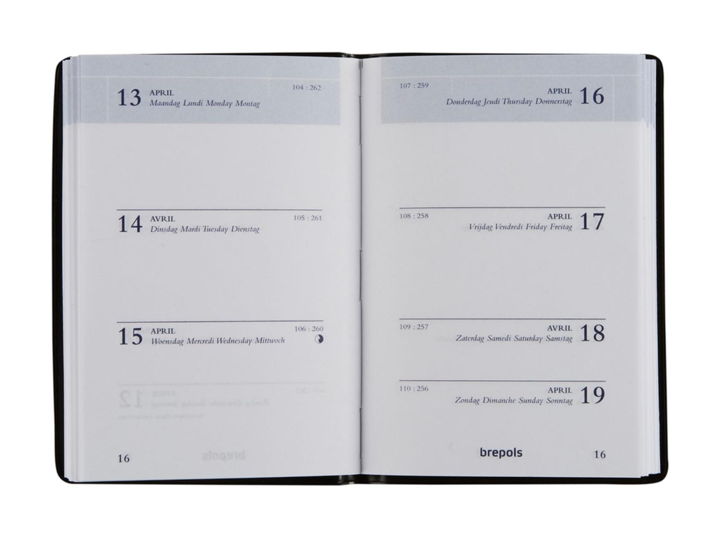 Agenda Brepols Armada Seta 4-talig 2027 blauw