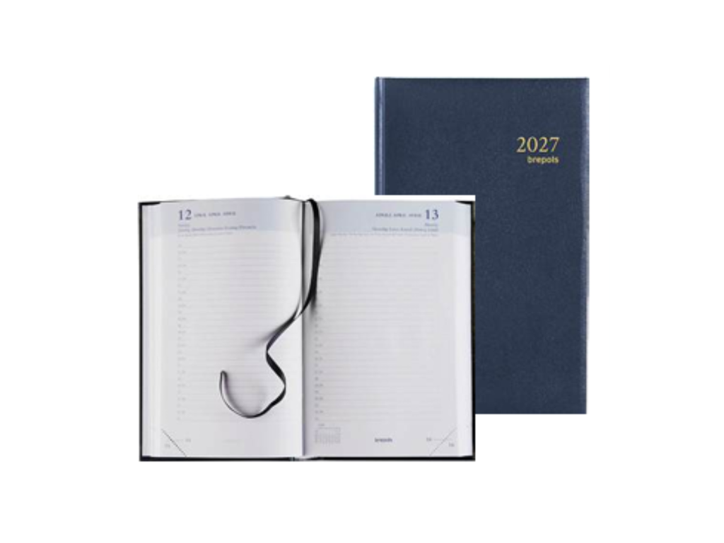 Agenda Brepols Brefix Lima 113x182mm zestalig blauw 2027 1 dag/pagina