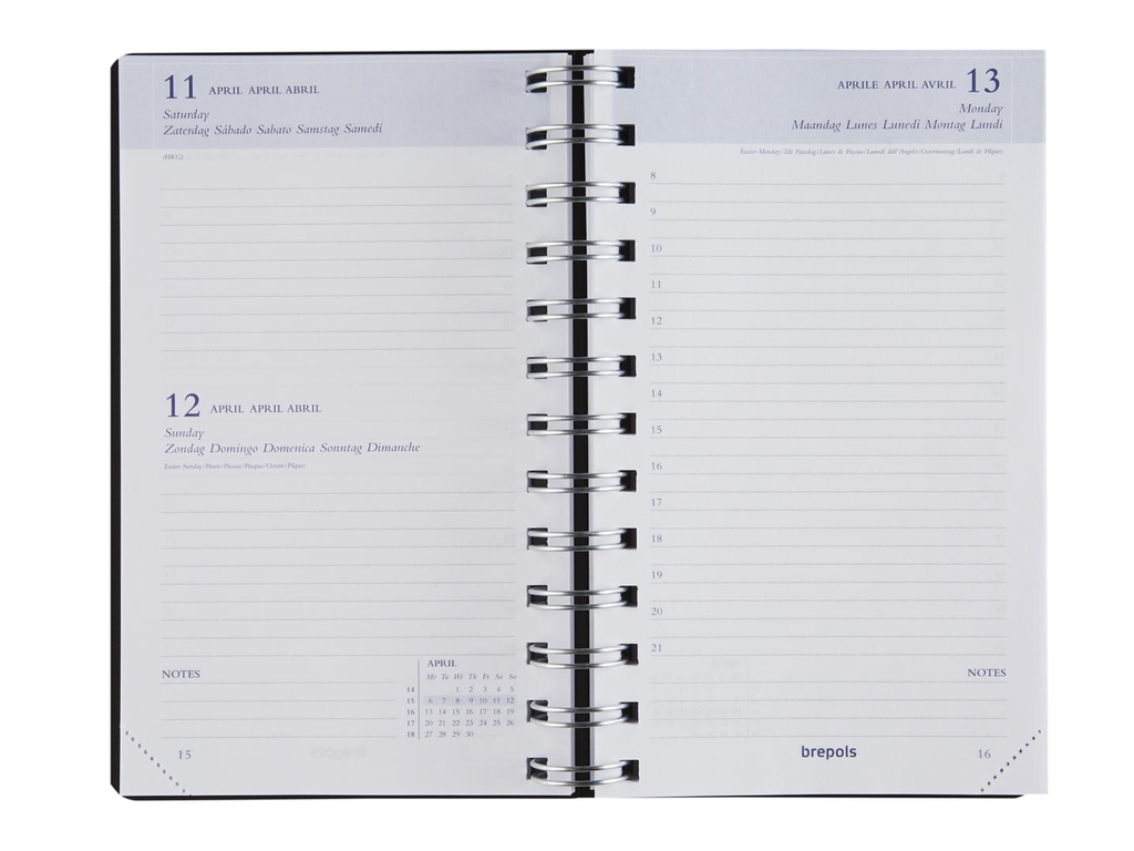Agenda Brepols Breform Polyprop 100x165mm zestalig rood 2027 1 dag/pagina