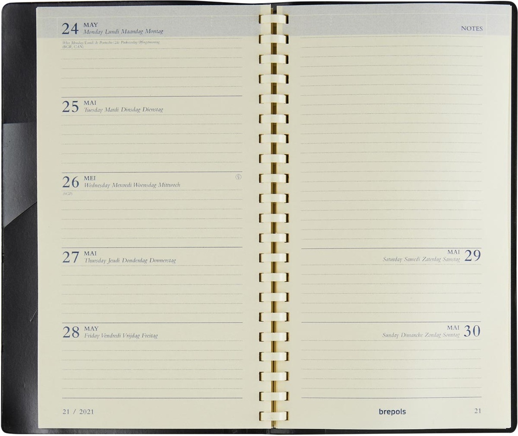 Agenda Brepols Notaplan Genova 2027 blauw
