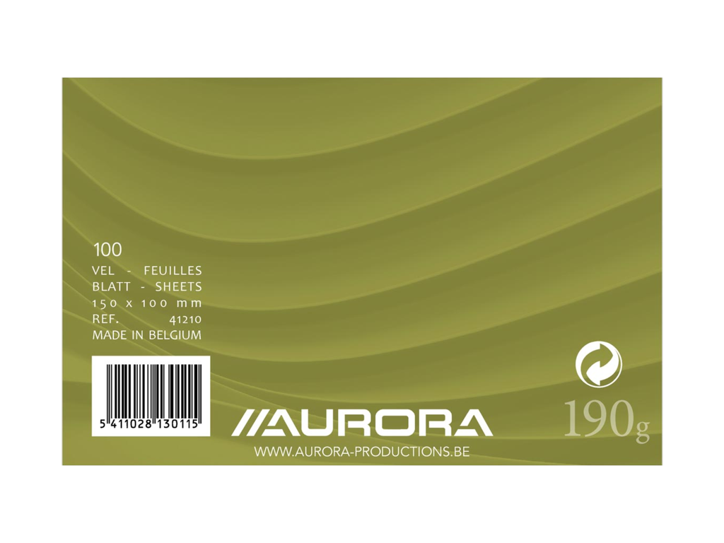 Systeemkaarten Aurora 10x15cm 190gr effen wit (100)