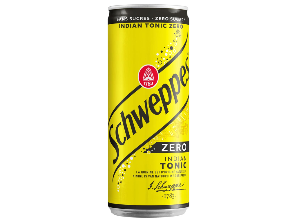 Frisdrank Schweppes Indian Tonic Zero blikje 33cl (24)