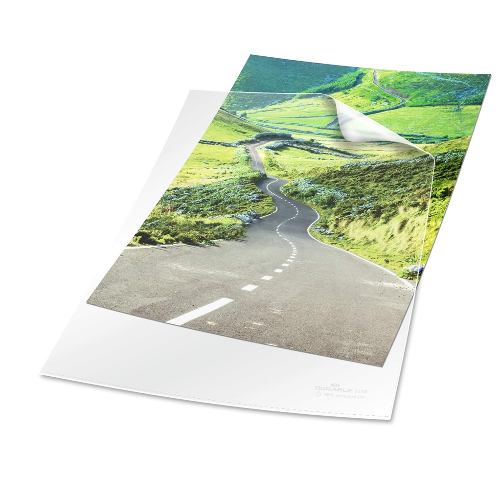 Zichtmap Durable Standard PP gerecycleerd A4 100µ transparant (100)