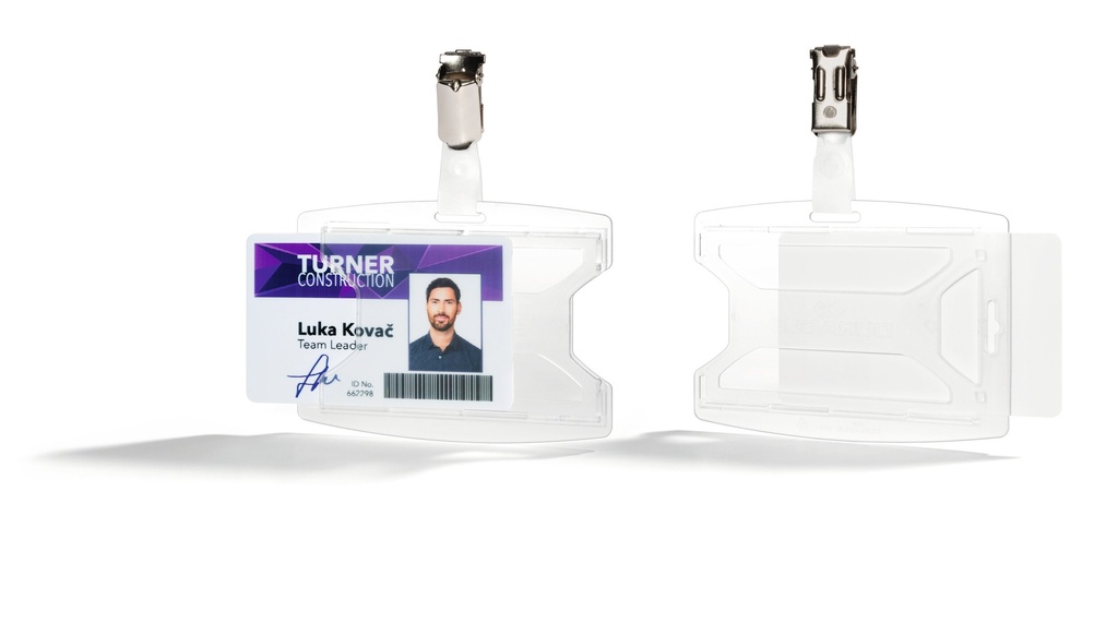 Kaarthouder Durable reXycle PP gerecycleerd voor 1 kaart met klem (25)