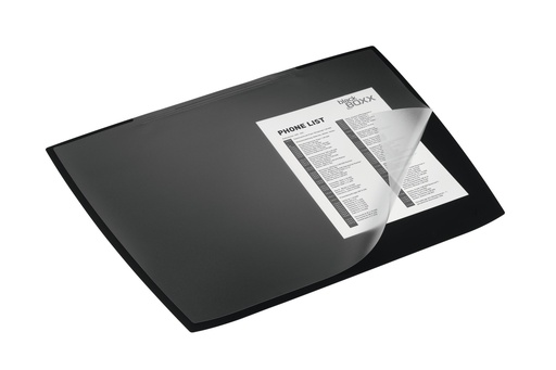 [DUR-722101] Schrijfonderlegger Durable Artwork PP 590x470mm met transparante cover (zwart)