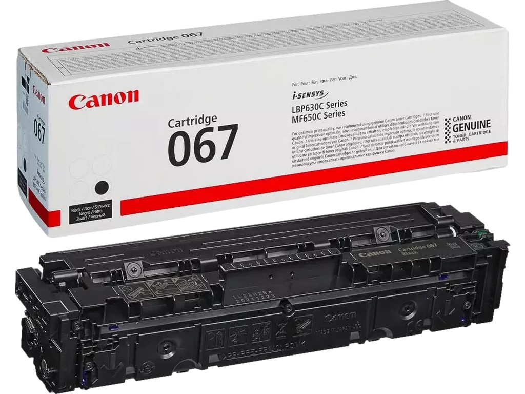 Toner Canon Color Laser 067 i-SENSYS LBP633 1.350 pag. BK