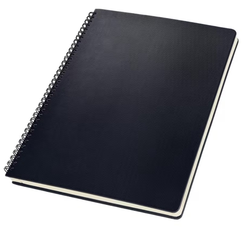 Notitieboek Sigel Conceptum spiraal hardcover A4 gelijnd 160blz zwart 