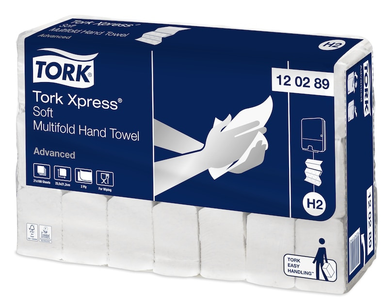 Handdoek Tork Xpress Multifold Soft H2 2-laags 136vel (21) - FSC Mix Credit 