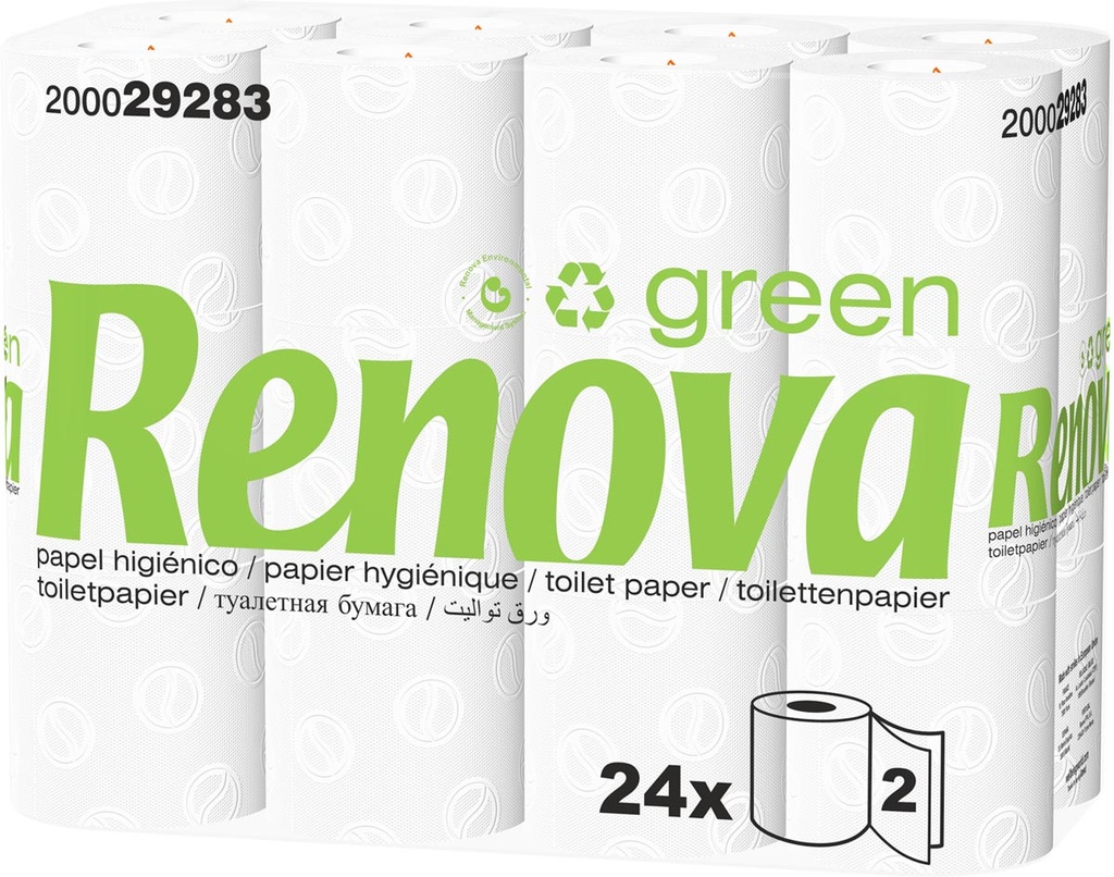Toiletpapier Renova Green 2-laags 130 vellen (96)