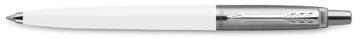 Balpen Parker Jotter Originals blauwe inkt medium punt blister CT wit/zilver
