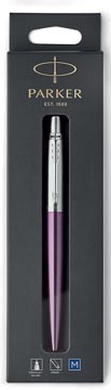 Balpen Parker Jotter blauwe inkt medium punt blister CT violet/zilver