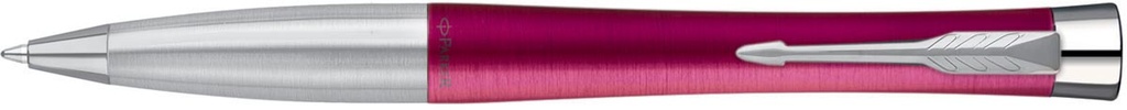 Balpen Parker Urban Twist blauwe inkt medium punt giftbox CT Vibrant Magenta roze/zilver
