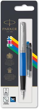 Vulpen Parker Jotter Originals blauwe/zwarte inkt medium punt CT blister blauw/zilver