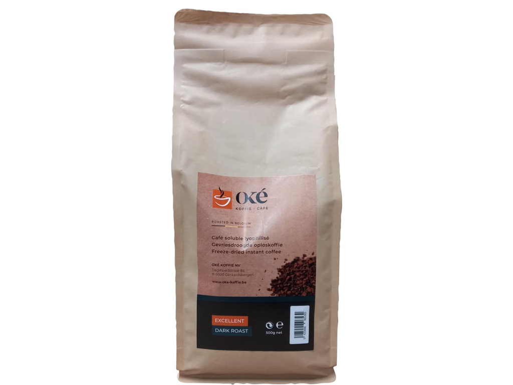 Koffie instant Oké Koffie Excellent dark roast pak 500g