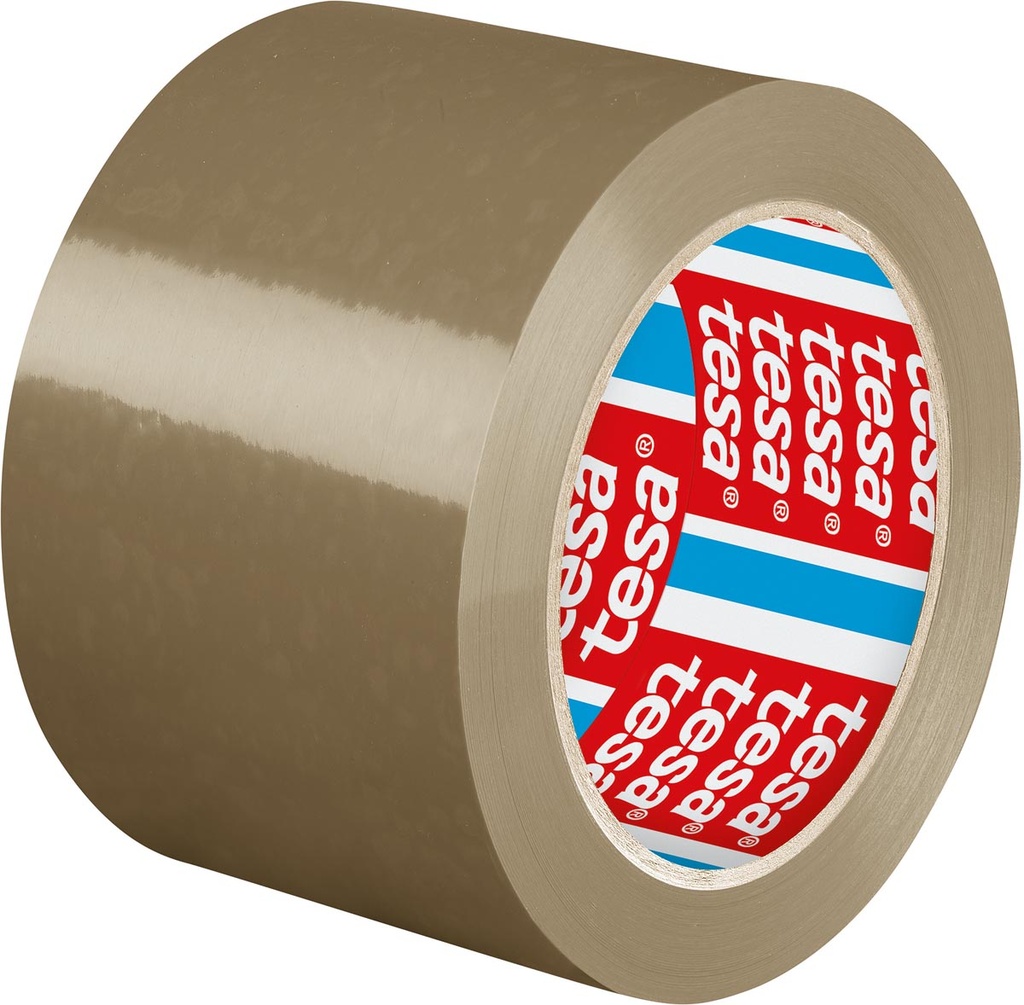 Verpakkingstape Tesa premium PVC 75mmx66m Havana bruin