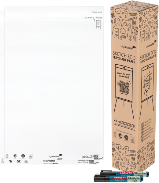 Papierblok voor flipchart Legamaster Sketch Eco 50vel blanco (2)