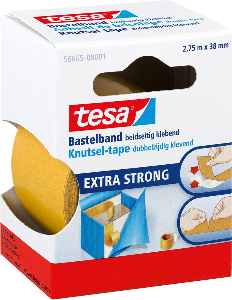 Dubbelzijdige knutseltape Tesa 38mmx2,75m