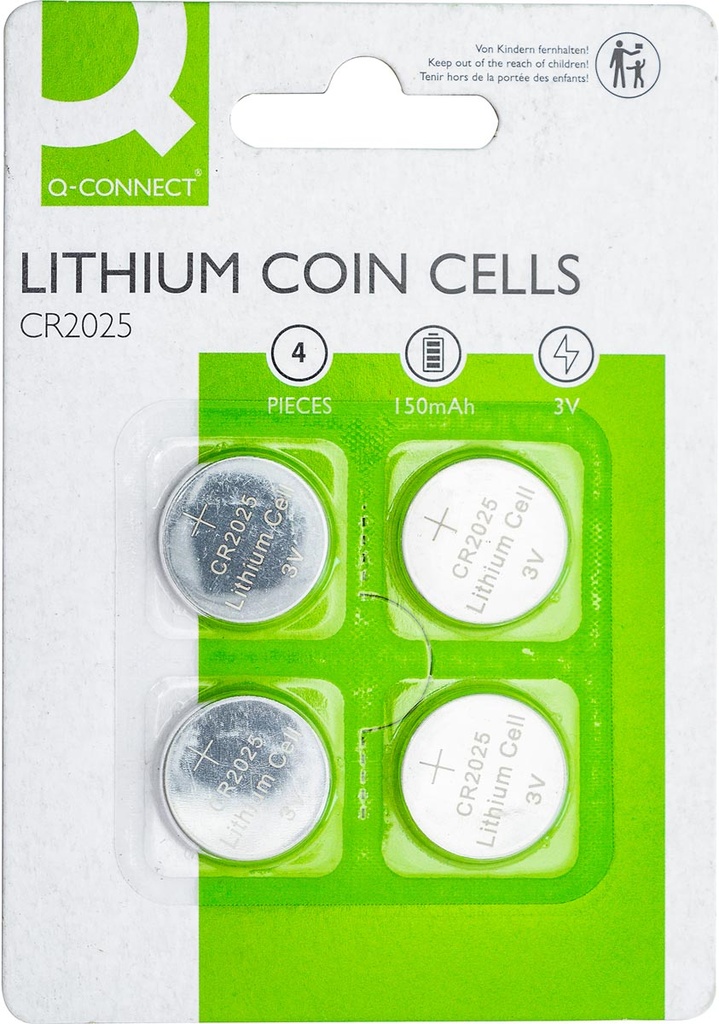 Knoopcelbatterij Q-Connect CR2025 (4)