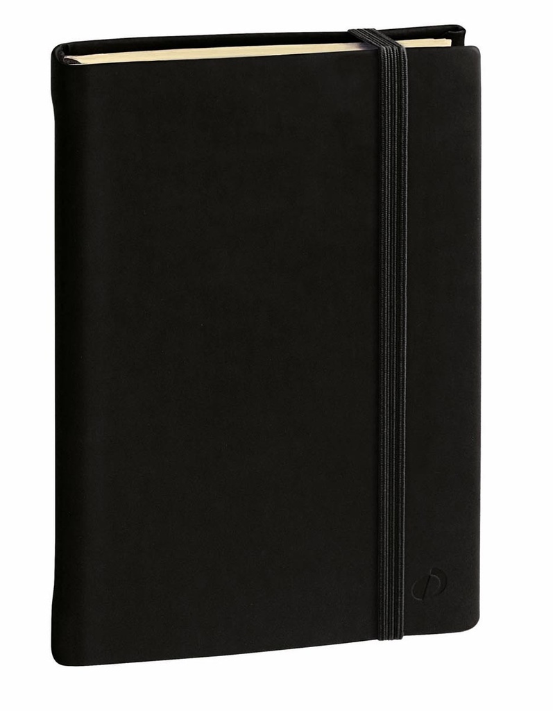 Notitieboek Quovadis Habana A5 16x24cm 192blz zonder kantlijn gelijnd zwart