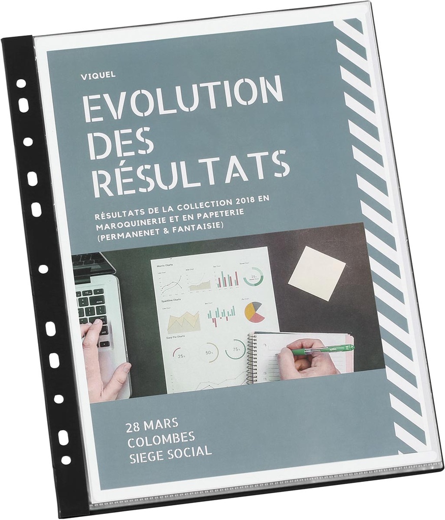 Showalbum Viquel A4 20 tassen 11-gaats geperforeerd transparant