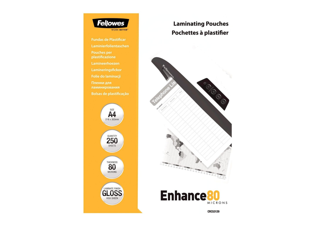 Lamineerhoes Fellowes ImageLast Enhance A4 2x80µ (250) (CRC53129)