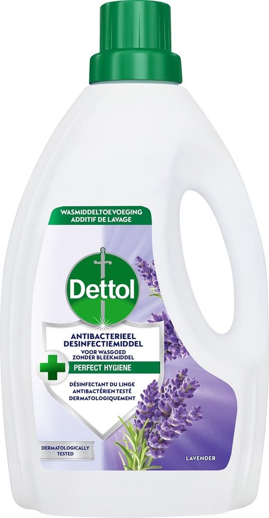 Wasmiddel toevoeging Dettol antibacterieel lavendel fles 1,5L