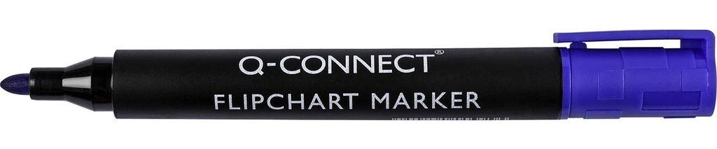 Flipchartmarker Q-Connect ronde punt 2-3mm met clip blauw